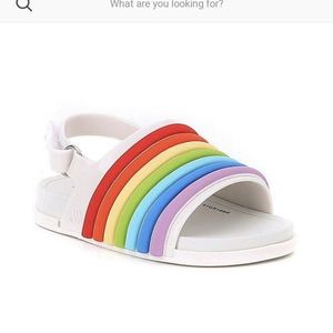 Mini Melissa Beach Slide Rainbow Sandals